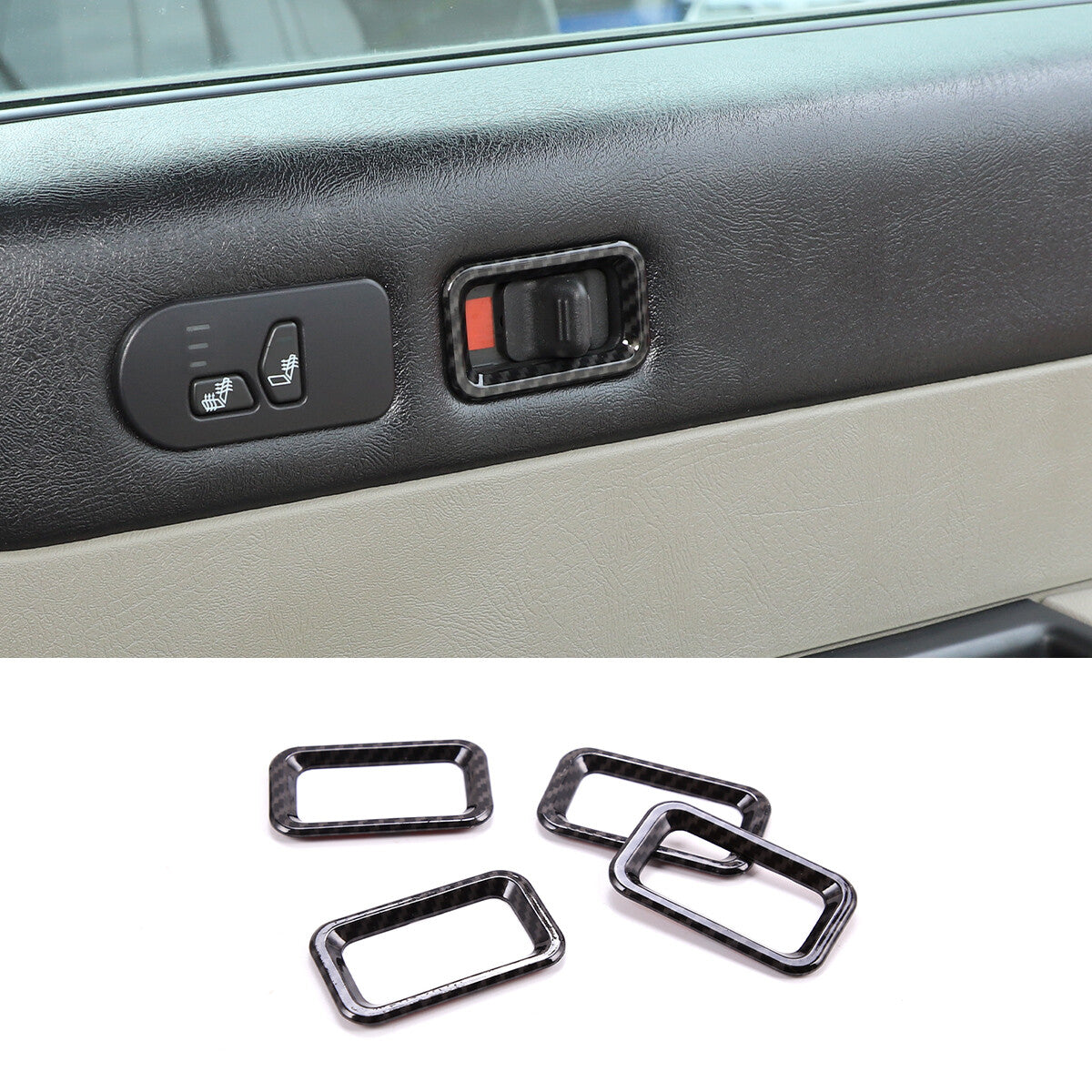 Carbon fiber ABS internal gear shift box decorative cover for Tundra Redwood 2022 - 23
