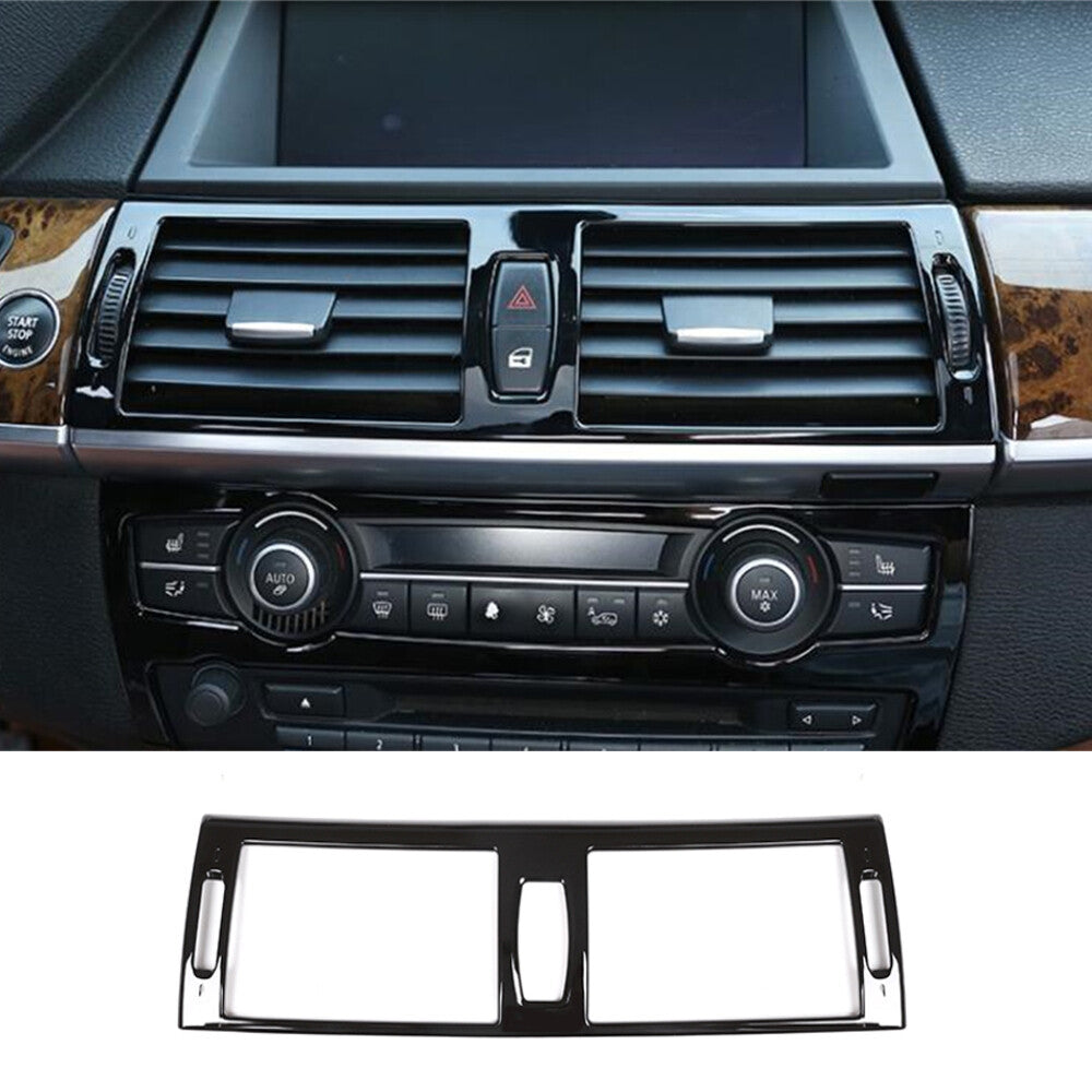 Gloss Black ABS Center Air Vent Outlet Cover Fit for BMW X5 E70 X6 E71 2008-2013