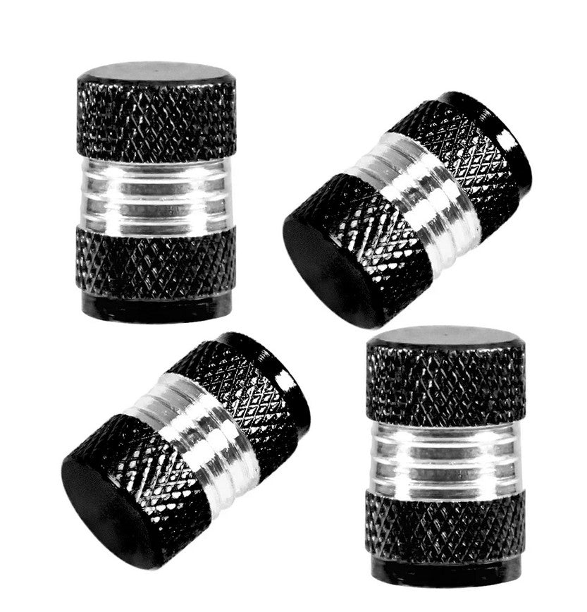 4-piece car tire valve cover rod air dust cover black with red skull for Volvo