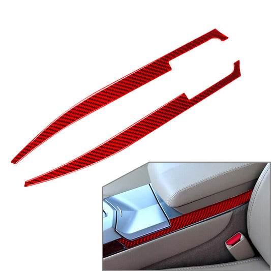 2x Center Console Armrest Box Side Panel Trim Fit for Cadillac CTS 2008-2013 Red