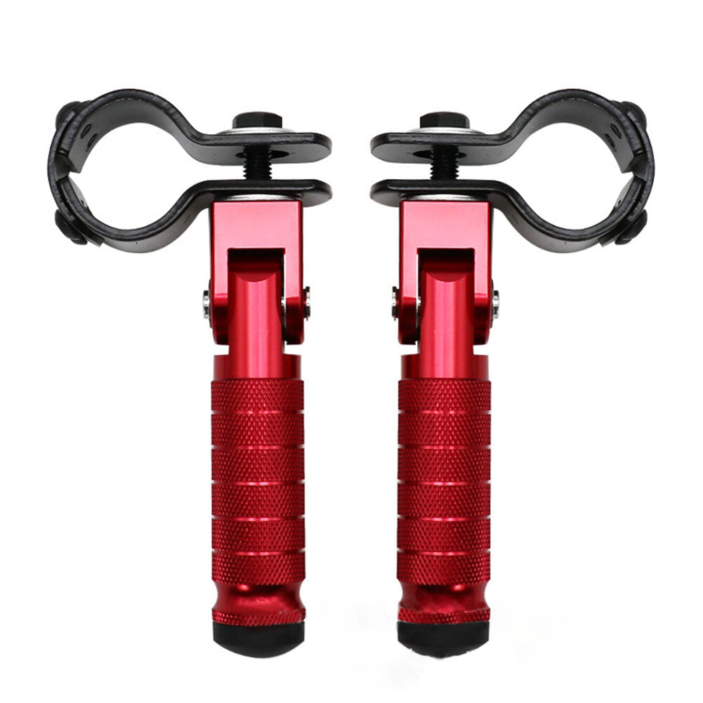 Folding Rearsets Footrest Foot Pegs Pedal Red Fit Motorcycle Bicycle Motorbike