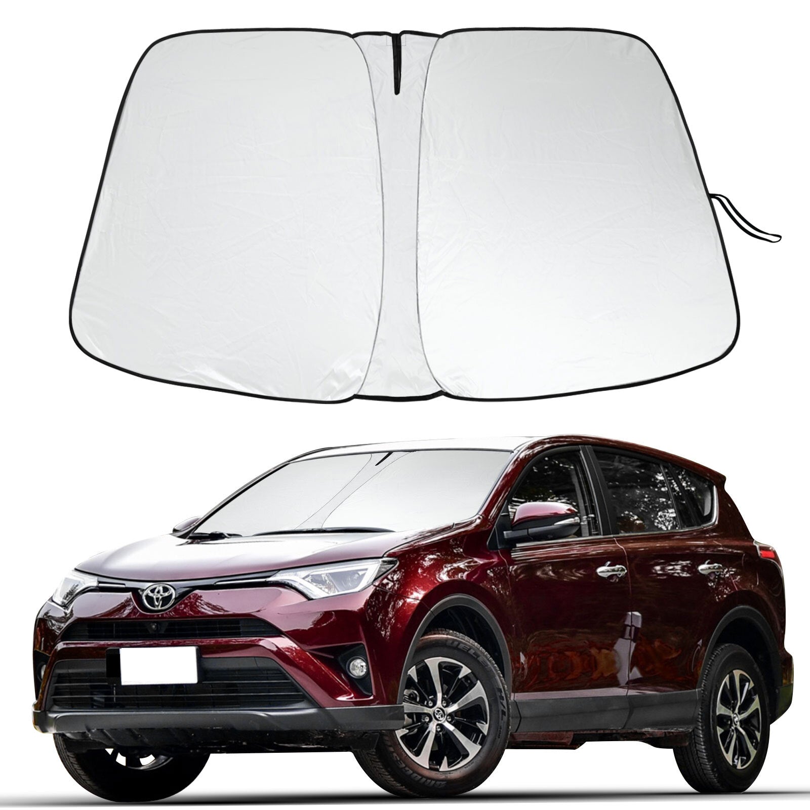 Custom Fit 2013-2018 for Toyota RAV4 Windshield Sun Shade UV Block Front Visor Cover