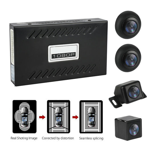 Car 360¡ã Surround Bird View Panoramic System Recording Parking Rear View 4Camera