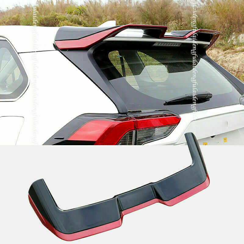 for Toyota RAV4 2019-2023 Rear Trunk Spoiler Tail Wing Trunk Lip Refit Black+Red