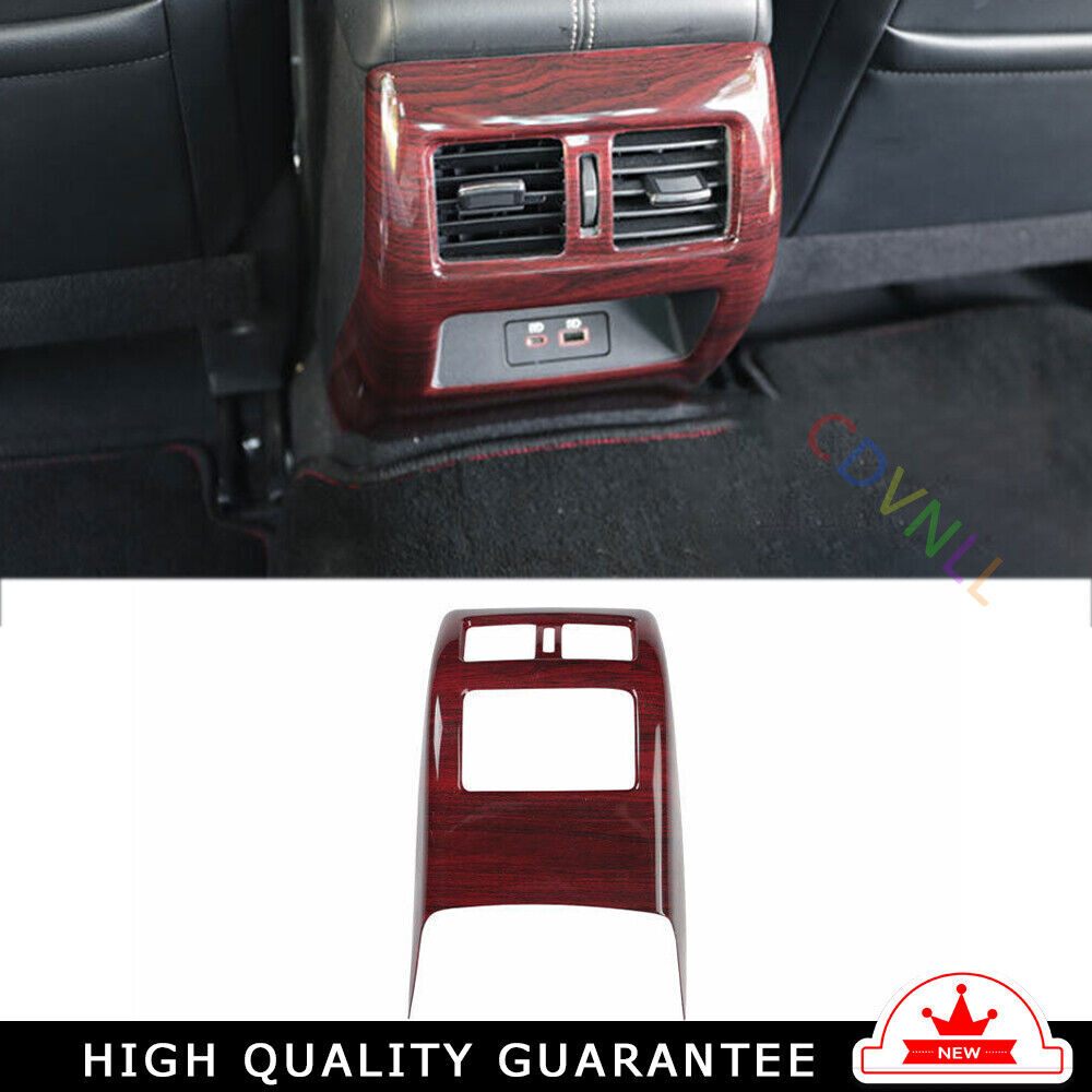 Car Rear Air Outlet Vent Frame Trim Fit for Nissan Altima 2019-22 Red Wood Grain