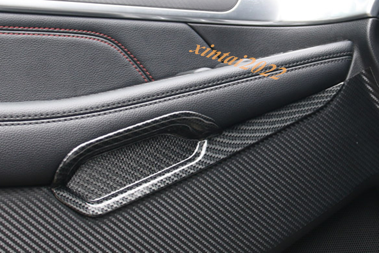 for Ford Explorer 2016-2018 Carbon Fiber ABS Inner Door Armrest Cover Trim Panel