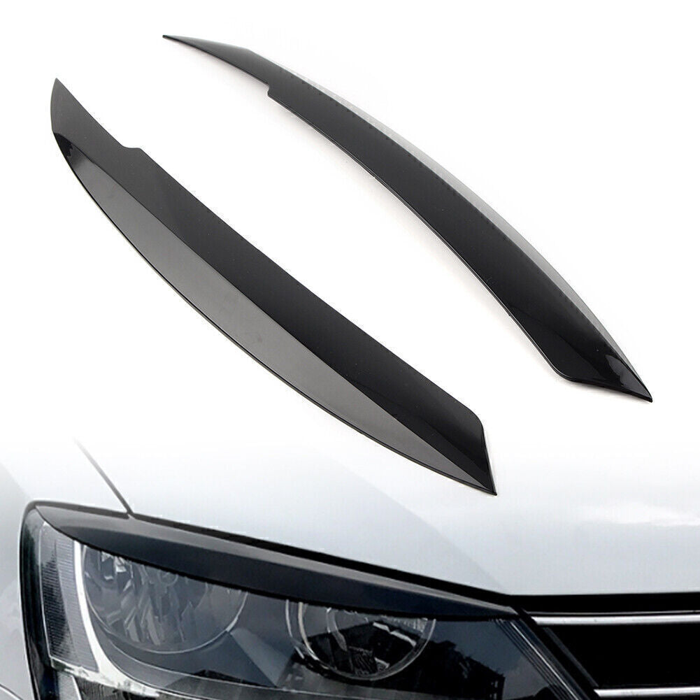 2pcs Headlight Eyelid Eyebrow Trim Cover for VW for Jetta MK6 Sagitar NCS 2010-2018