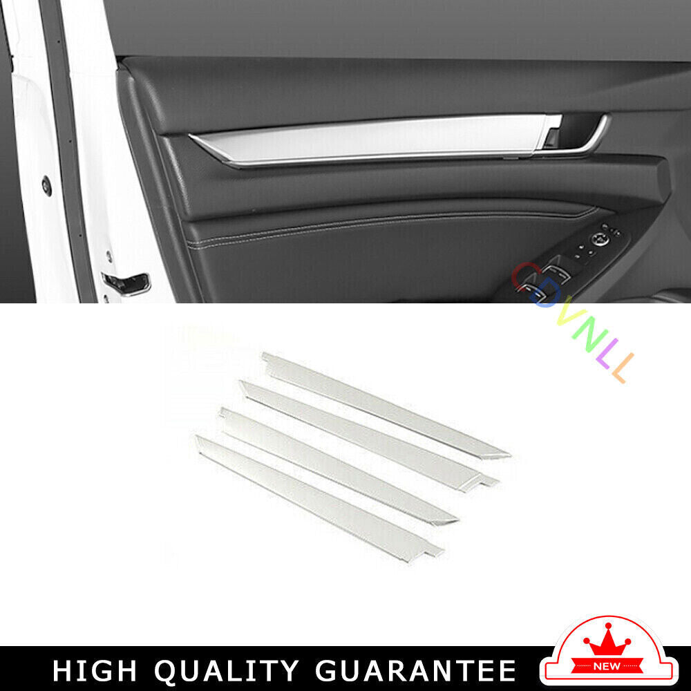 Inner Door Panel Cover Trim 4PCS for Honda Accord 10TH 2018-2022 Silver Titanium