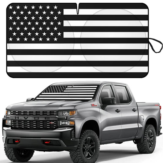 for GMC Accessories Large US Flag Car Windshield Sun Shade Shield Cover Visor