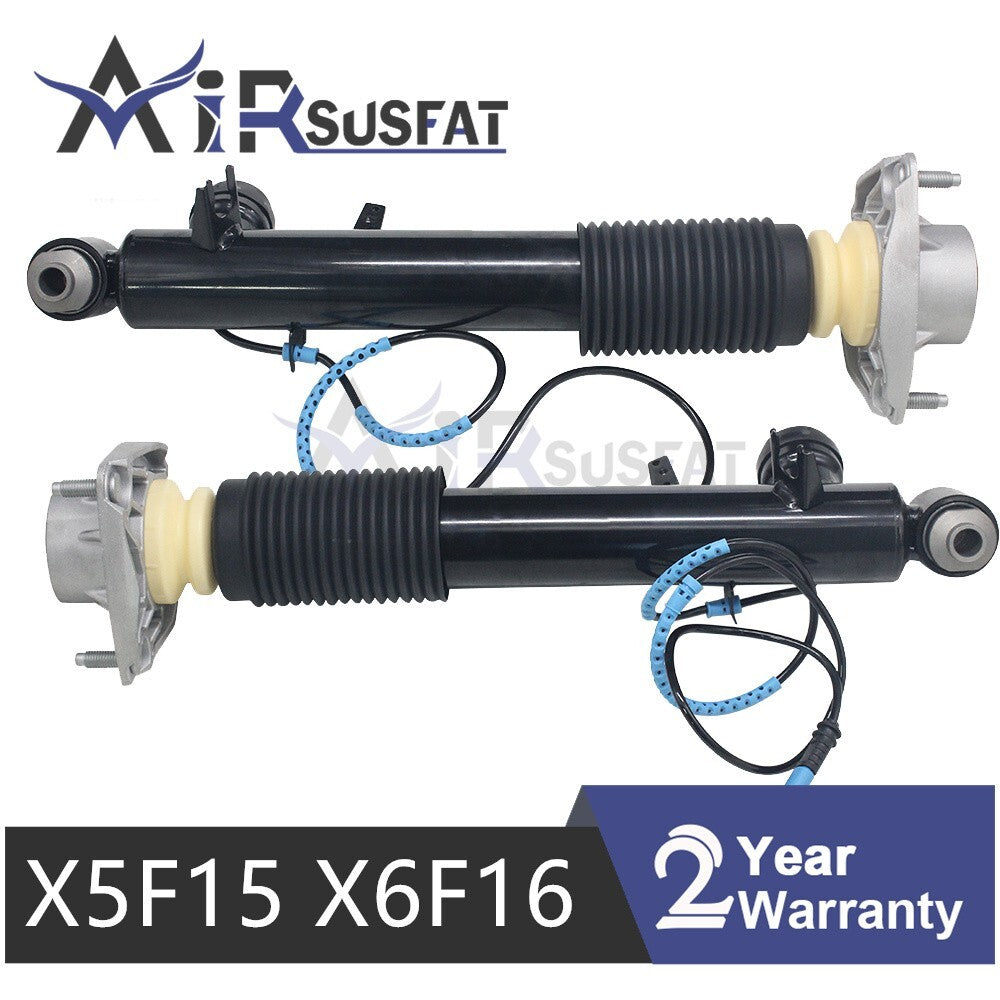 for BMW X5 F15 X6 F16 Pair Rear Shock Absorbers Assembly W/EDC 2013-2019