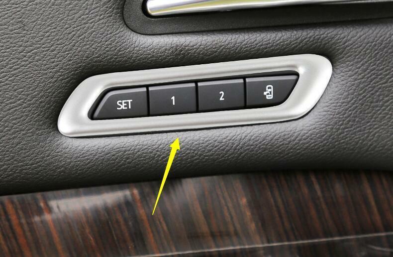 for Cadillac XT4 2019-2023 Matte Silver for Seat Memory Switch Frame Cover Decor 1pc