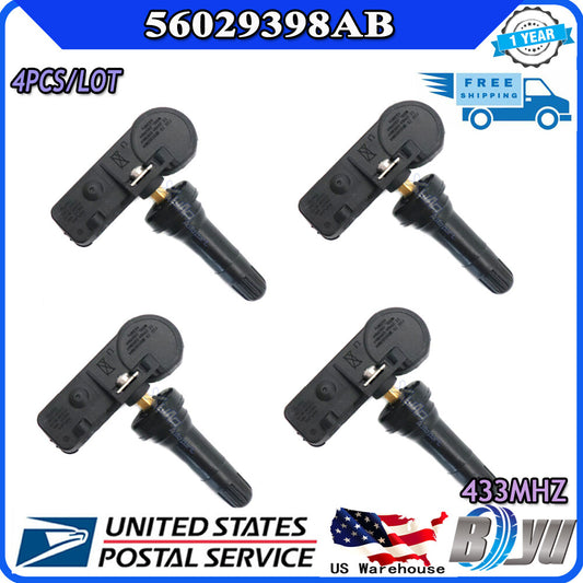 Suitable for Chrysler for Jeep and for Dodge new 56029398AB 68241067AB 4x Tire Pressure Sensors (TPMS)
