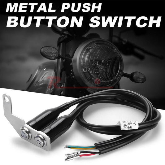 Motorcycle Handlebar light On Off Switch Button Bike ATV Headlight Fog Spot Kit