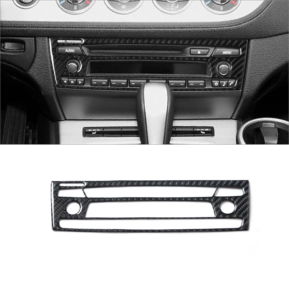 Carbon Fiber Interior Radio With CD Player Cover Trim for BMW Z4 E89 2009-2016