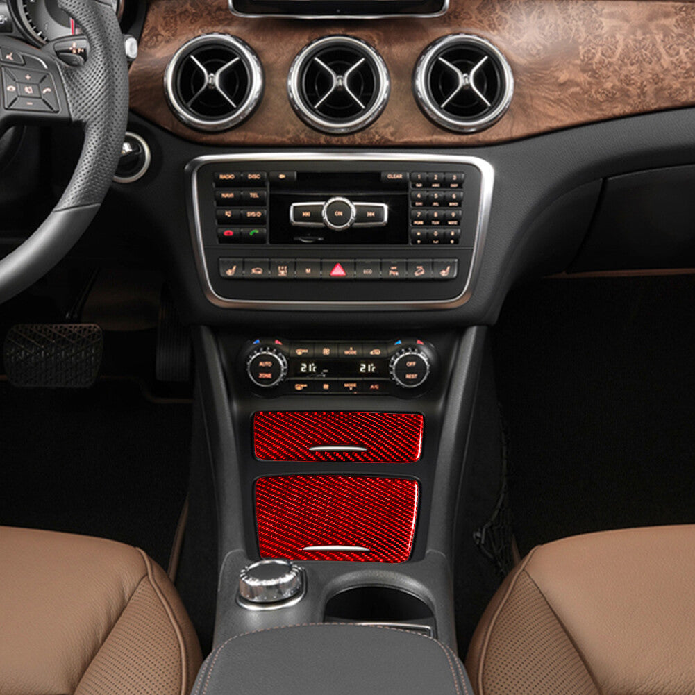 Red 2X Centre Storage Trim for Mercedes-Benz CLA 2014-2018/GLA 2015-2018