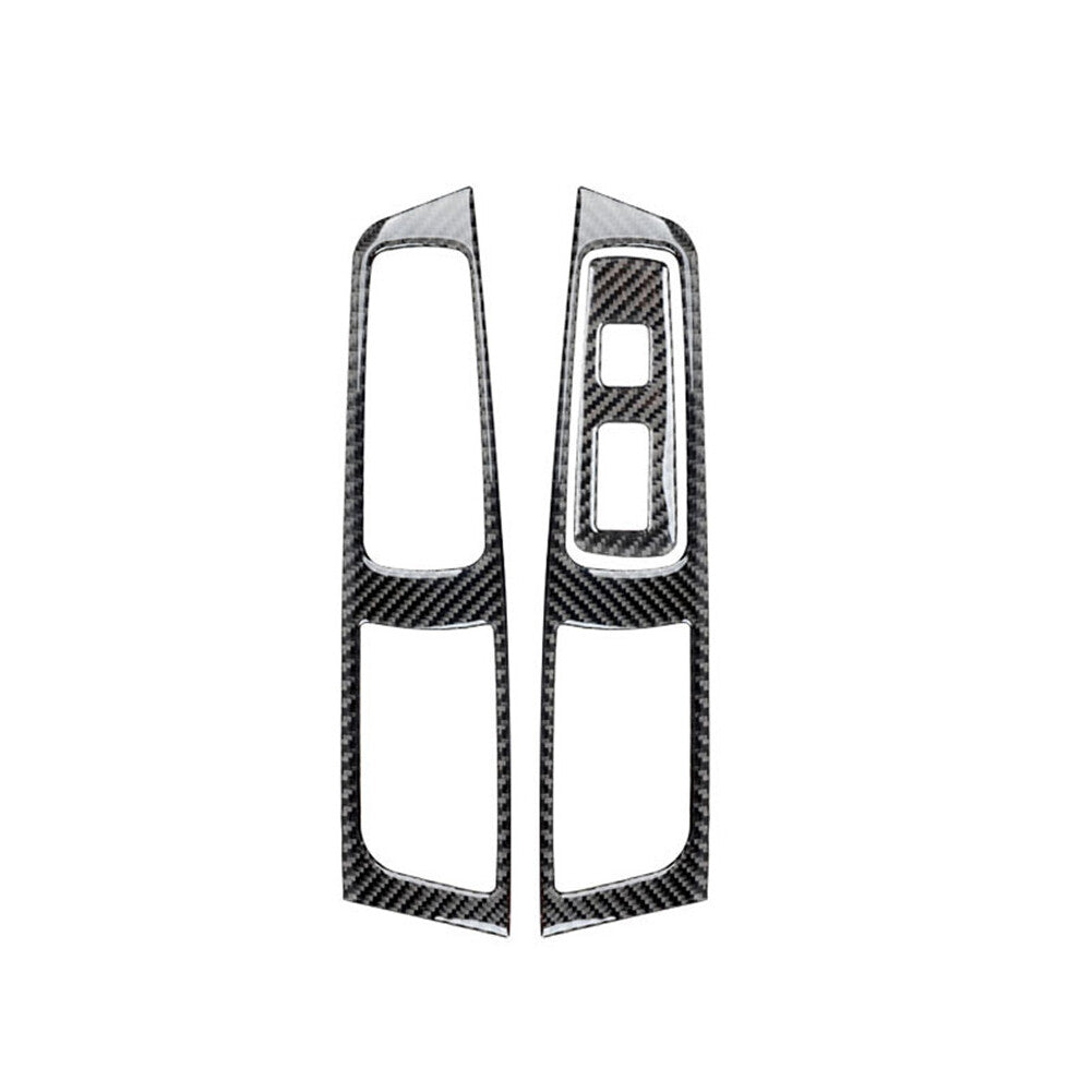 3Pcs Carbon Fiber Front Window Control Cover Trim for Subaru Forester 2009-2013