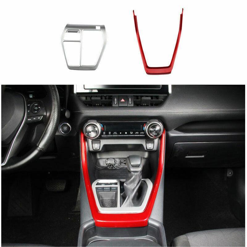 SilverRed Middle Console Gear Shift Panel Trim Fit for Toyota RAV4 2019-2021