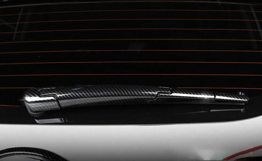 for Kia Seltos 2020-2023 Carbon Fiber Tail Rear Window Wipers Cover Trim decor
