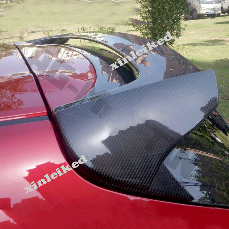 for Mazda 3 Axela Hatchback 2014-18 Real Carbon Fiber Rear Boot Spoiler Top Wing