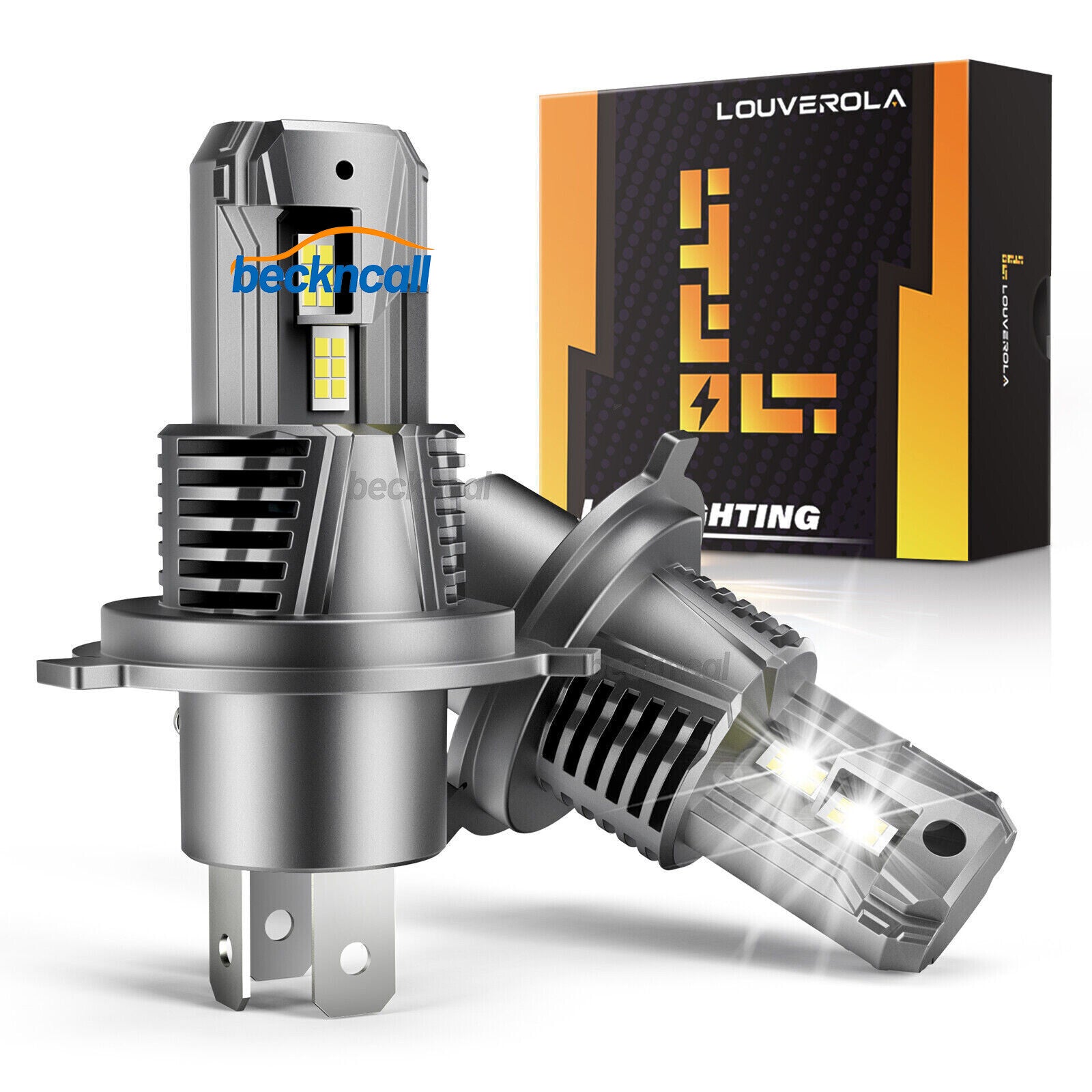 H4/9003/HB2 LED Bulbs Hi and Low Beam 30000LM 1000% Brightness 6500K Cool White