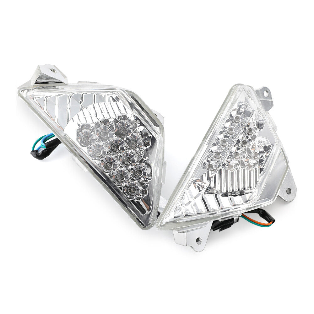 Front LED turn signals are compatible with for Kawasaki 250/300/400/650/1000 ZX-6R.