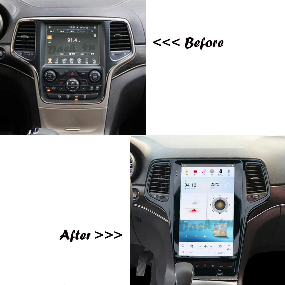 13.6 Android for Tesla Vertical Screen GPS Radio for Jeep Grand Cherokee 2014-2022