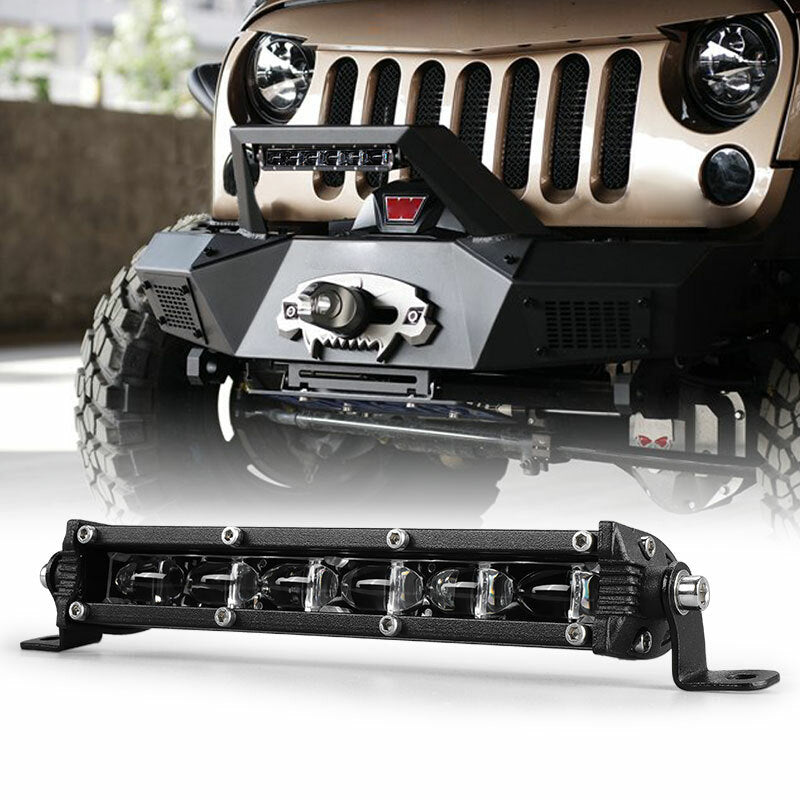 7inch 30W 6D LED Light Bar Single Row Driving Super Slim for UTV UTE ATV Truck
