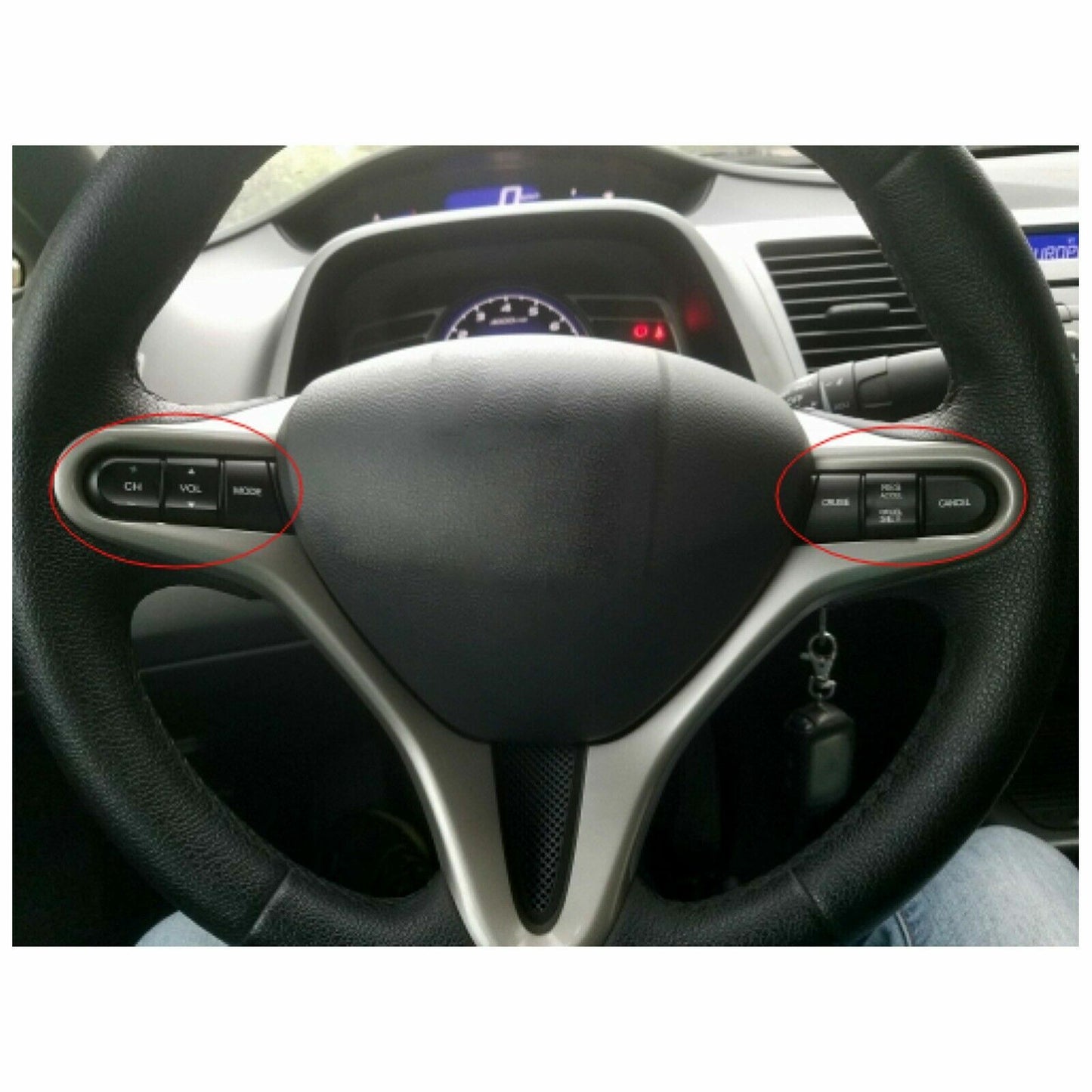 Fit for Honda for Civic 09-11 Car Steering Wheel Cruise Audio Remote Control Switch AT