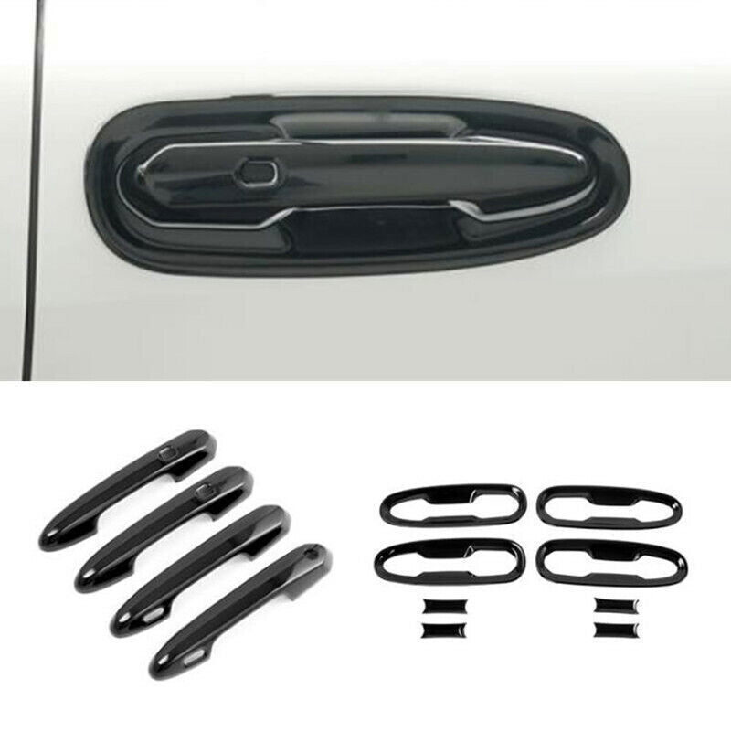 Gloss Black Side Door Handle Bowl Cover Moulding Trim for Toyota for Sienna 21-2024