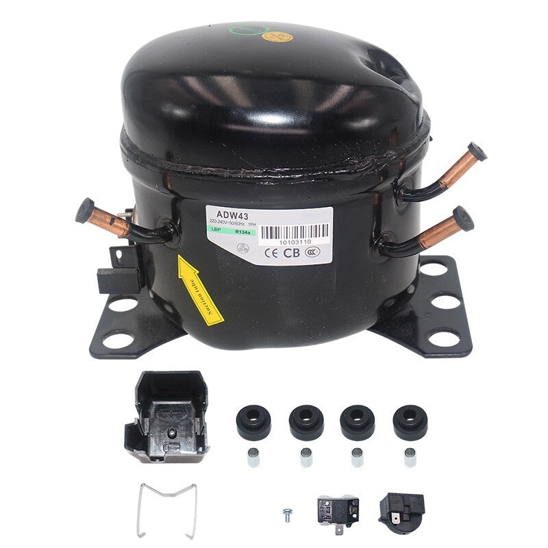 220V Car Refrigeration Air Compressor R134a Fridge Freezer Marine Solar ADW43
