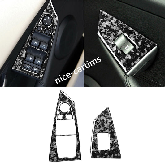 Forged Carbon Fiber Window Lift Switch Trim for BMW 6 series E63E64 Couple 04-10