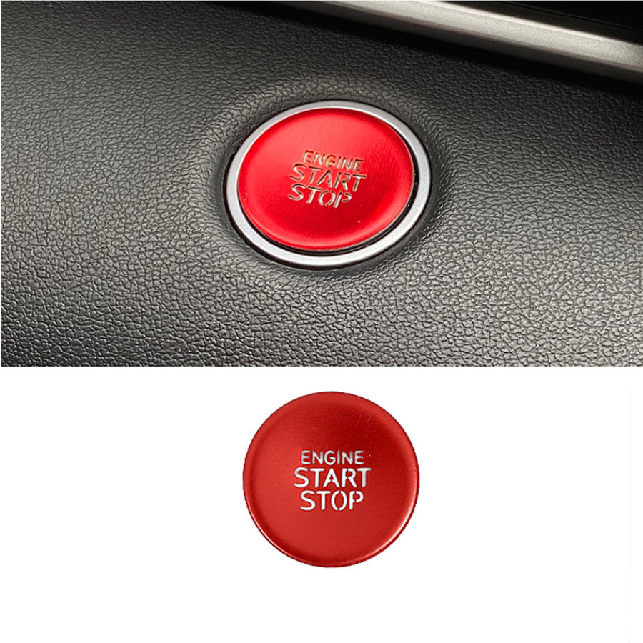 Red Ignition Engine Start Stop Push Button Cover for Hyundai for Elantra 2021-2023