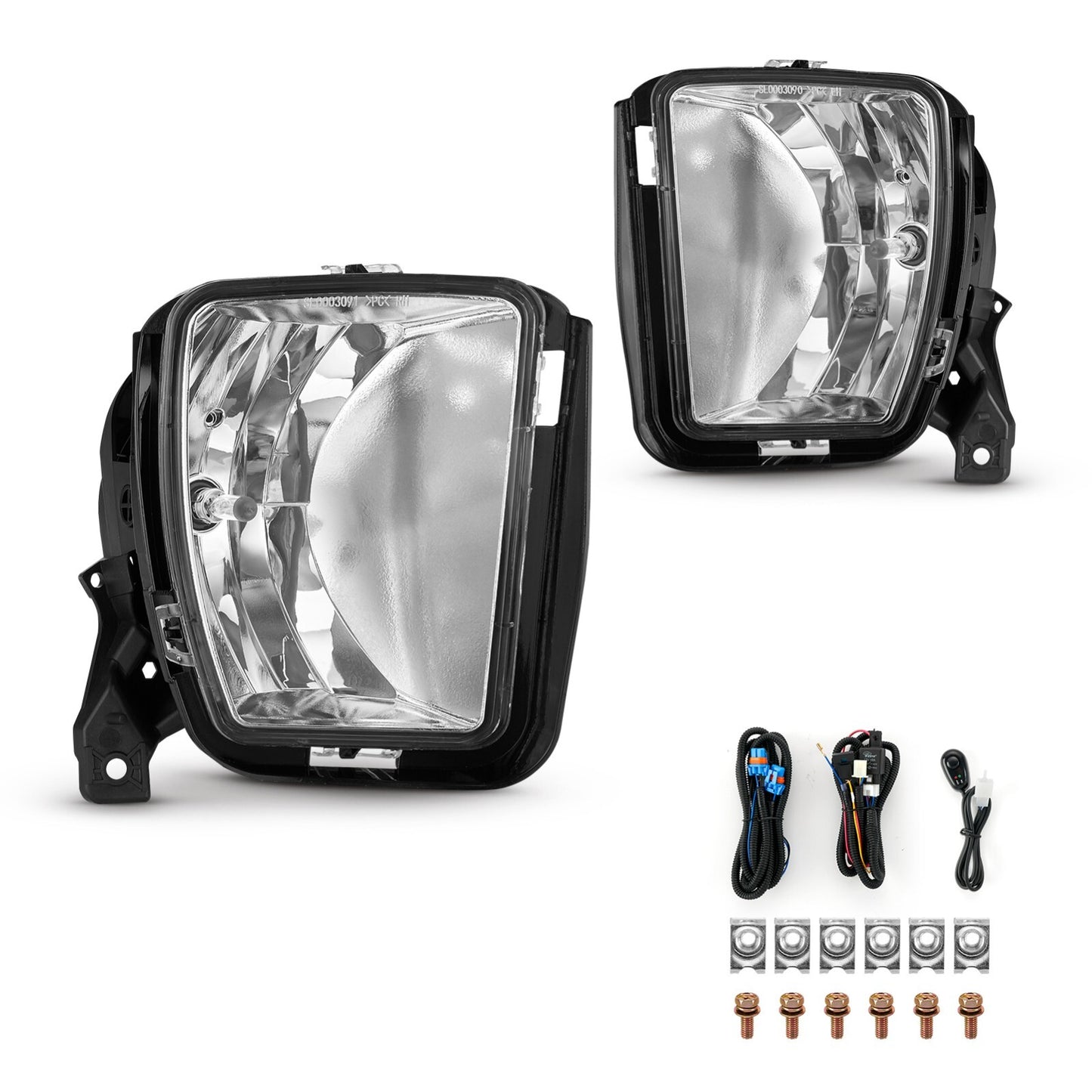 Applicable to 2013, 2014, 2015, 2016, 2017, and 2018 for Dodge for Ram 1500 Left + Right Fog Lights