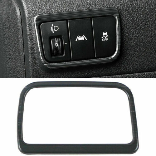 for Kia K5 2021-2023 Black Titanium Inner Headlight Switch Button Frame Trim