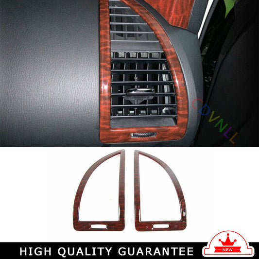 LR AC Air Outlet Vent Cover Trim for Nissan Armada Y62 2017-2020 Red Wood Grain