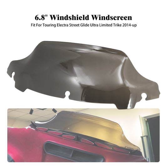 Smoke 6.8 Wave Windshield Windscreen for Harley Street Electra Glide 2014-2024
