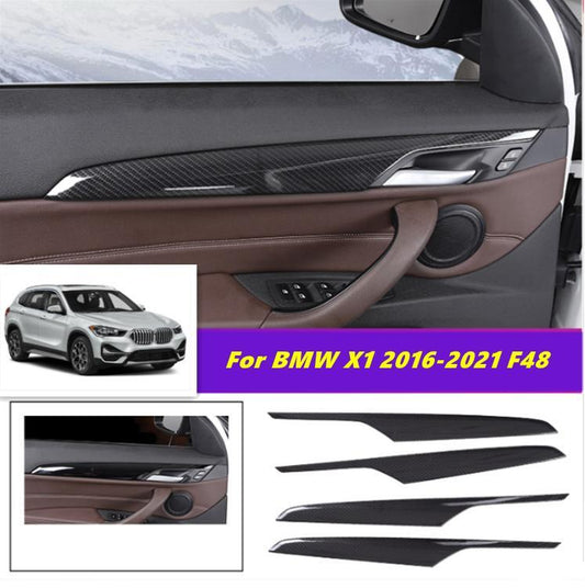 ABS Carbon fiber Inner Door Armrest Decor Cover Trim 4x 2016-2021 for BMW X1F48