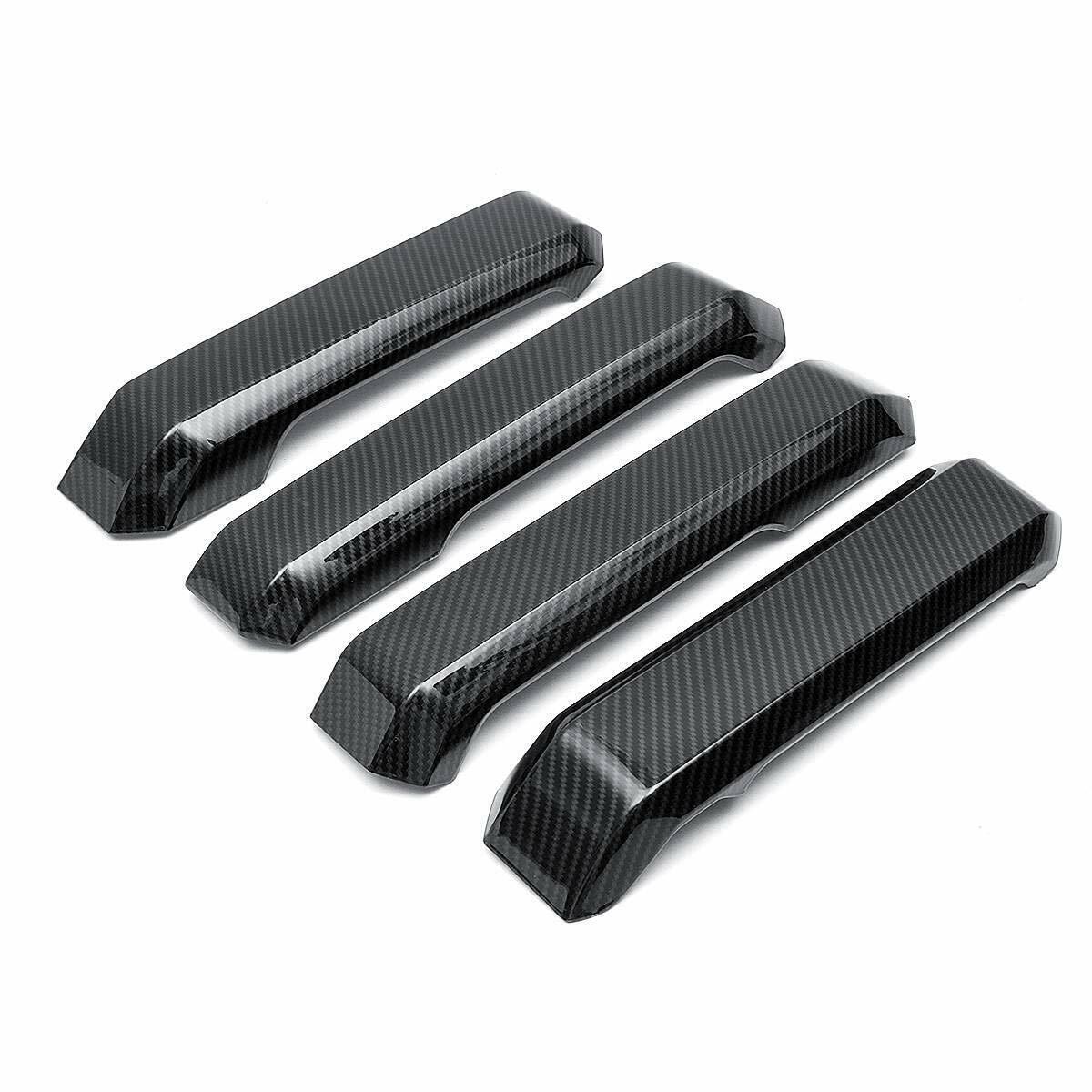 for Ford F150 2015-2020 Carbon Fiber Interior Door Grab Handle Cover Trim Decor