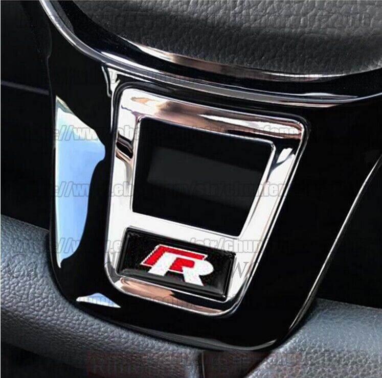 Chrome ABS R Steering Wheel Sequin Cover Trim for Volkswagen for VW for Passat 2016-2024