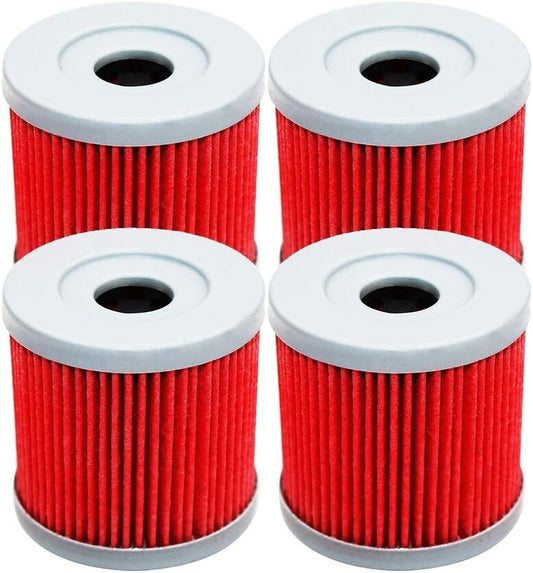 4Pack Yerbay Compatible Motorcycle Oil Filter for Suzuki LTZ 400 LTR 1651029F00