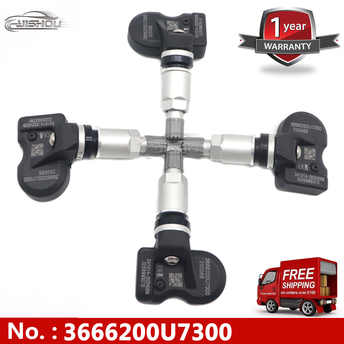 4-pack TPMS tire pressure sensors 3666200U7300 suitable for JAC IC5 X8 PLUS Airo Sehol for Geely