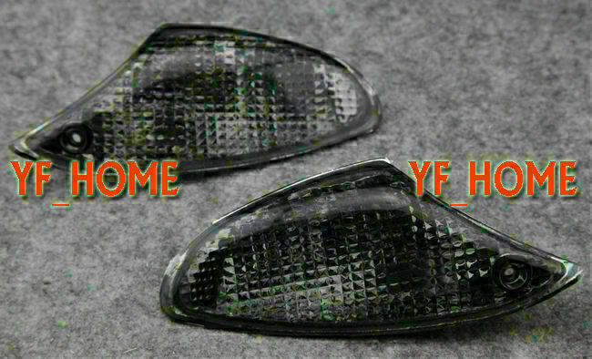 Fit for BMW K1200S  K1300S Smoke Front Turn Signals Indicator Blinker Lens Cover UK
