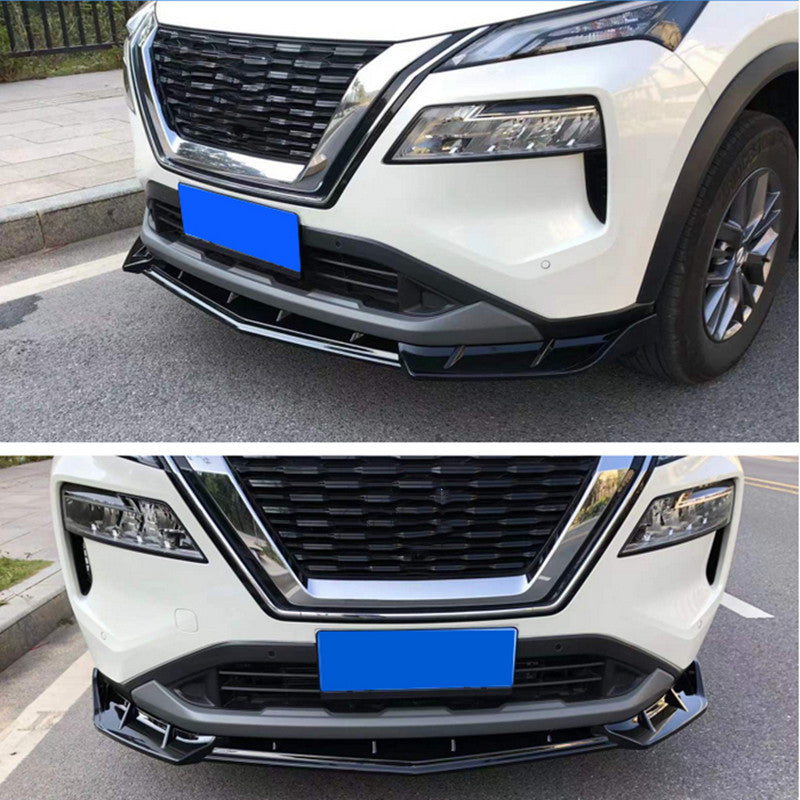 for Nissan Rogue 2021-2024 black Painted Front Bumper Spoiler Splitter Guard 3Pc