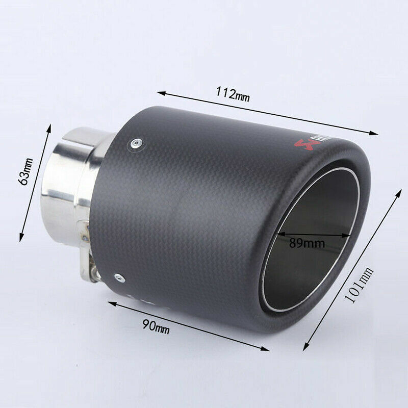 63mm/89mm Matte Car Exhaust Muffler Tail Pipe Tip Tailpipe Trim for Lincoln MKZ