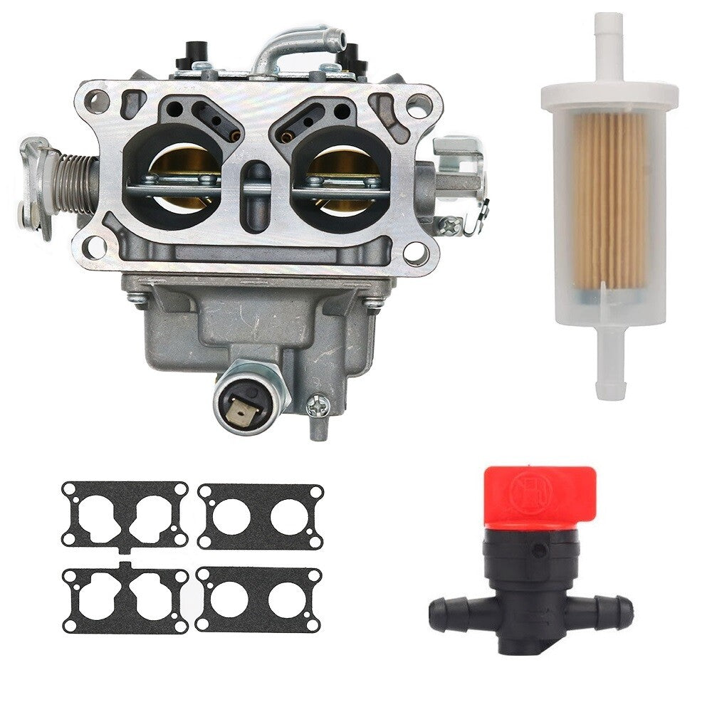 Carburetor with gasket suitable for Kawasaki 15003-2974 and 15004-2063 FD731V engines.