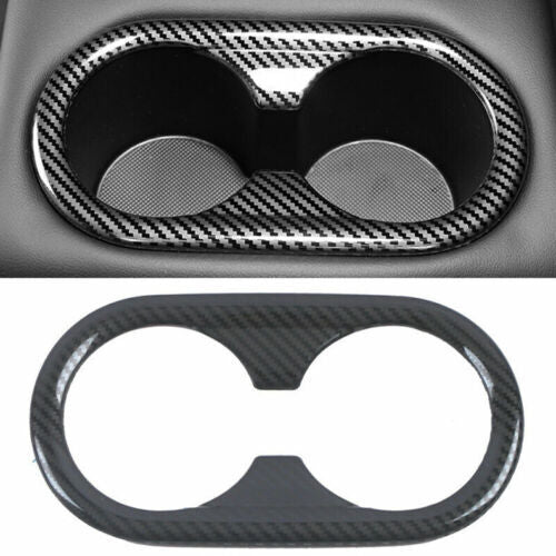 for Kia K5 2021-2023ABS Carbon Fiber Inner Rear Water Cup Panel Frame Cover Trim