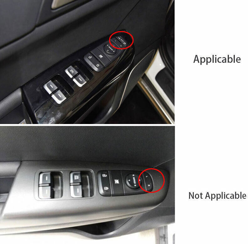 Glass Window Lifting Lock Panel Trim 4X for Kia Sportage 2017-2020 Carbon Fiber