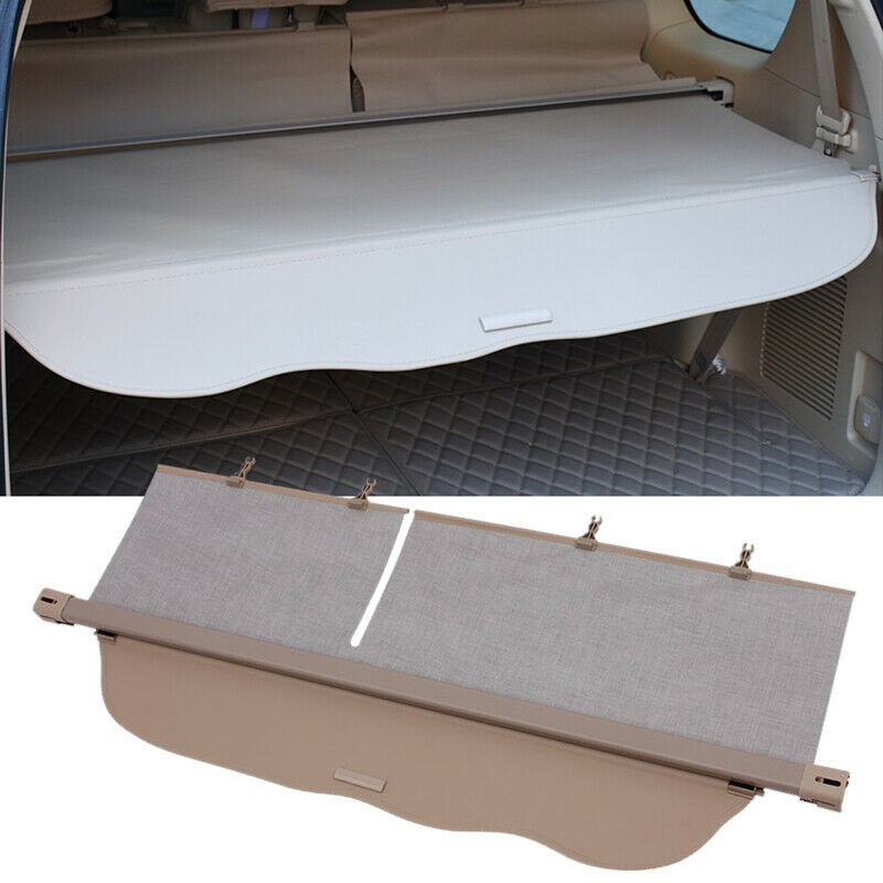 Beige Retractable Cargo Cover Trunk Security Shade for Toyota Prado 2010-2021