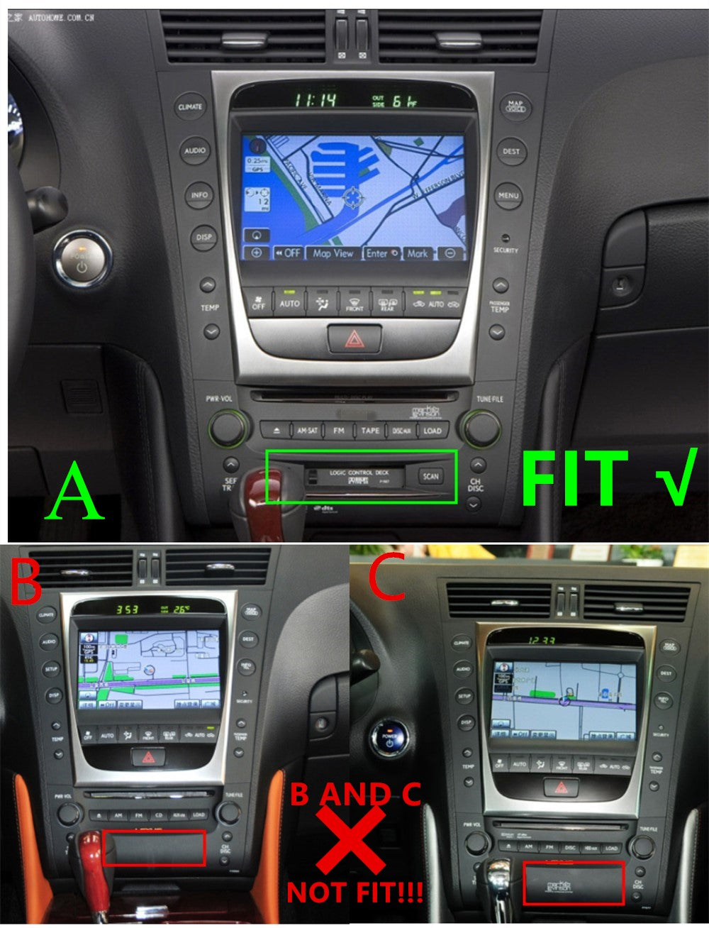 9 Android 11.0 Stereo Radio GPS Head Unit Wifi FM For 2005-2011 for Lexus GS Series