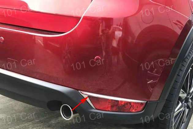 for Mazda CX-5 2017-2021 ABS Chrome Rear Fog Light Eyelid Molding Strip Trim 2X